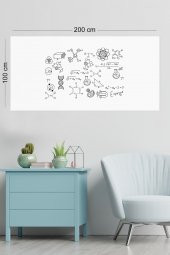 100 x 200 Beyaz - Yapışkansız Tutunan Akıllı Kağıt * 1 Alana 1 Hediye * - 1