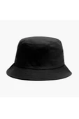 Düz Siyah Kova Şapka Balıkçı Şapka Bucket Hat - 1