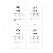 12 li Aylar Araba Takvim Defter - 3