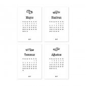 12 li Aylar Araba Takvim Defter - 4