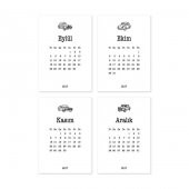 12 li Aylar Araba Takvim Defter - 5