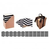 12 li Siyah Beyaz Desenli Defter - 1