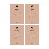 12 li Aylar Takvim Kraft Defter - 5