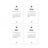 12 li Aylar Aşk Takvim Defter - 2