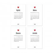 12 li Aylar Aşk Takvim Defter - 4