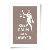 Avukatlara Özel Çerçevesiz Poster Keep Calm I'm a Lawyer Adalet Heykeli 50x70 cm - 2