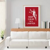 Avukatlara Özel Çerçevesiz-Poster Keep Calm I'm a Lawyer Adalet Heykeli 50x70 cm - 1