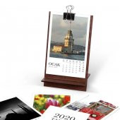 Ahşap Tabanlı İstanbul Masa Takvimi - 2