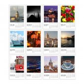 Ahşap Tabanlı İstanbul Masa Takvimi - 4