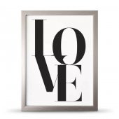 Love Aşk Çerçeveli Afiş Poster - 30x40 cm Büyük Boy - 1