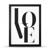 Love Aşk Çerçeveli Afiş Poster - 30x40 cm Büyük Boy - 2