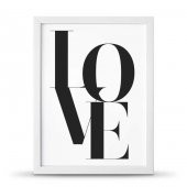 Love Aşk Çerçeveli Afiş Poster - 30x40 cm Büyük Boy - 5