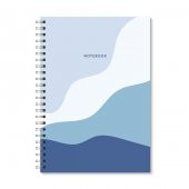 Soyut Boho Manzara Spiralli İkili A5 Defter - 3