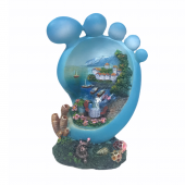 3D KABARTMA POLYESTER HEDİYELİK DOĞA DENİZ TEMALI AYAK ŞEKLİNDE TÜRKİYE YAZ HATIRASI-0016 - 1