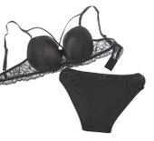 Dantelli, Çapraz Askılı Sütyen- Külot Takımı - 3