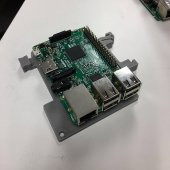 Raspberry Pi DIN Ray Bağlantısı  Organik Plastikten Aparat - 3
