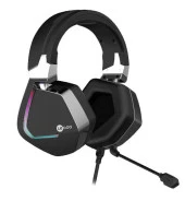 Lenovo Lecoo HT402 USB Surround 7.1 Kulak Üstü RGB LED Aydınlatmalı Siyah Kablolu Gaming Kulaklık - 1