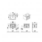 Vitra Root Groove 60 cm Beyaz Çekmeceli Banyo Dolabı Alt Modül Lavabo thumbnail 2