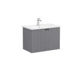 Vitra Root Groove 80 cm Gri Kapaklı Banyo Dolabı Alt Modül Lavabo - 1