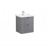 Vitra Root Classic 60 cm Gri Çekmeceli Banyo Dolabı Alt Modül Lavabo thumbnail 1