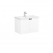 Vitra Root Groove 80 cm Beyaz Kapaklı Banyo Dolabı Alt Modül Lavabo - 1