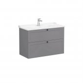 Vitra Root Classic 100 cm Gri Çekmeceli Banyo Dolabı Alt Modül Lavabo - 1