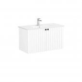 Vitra Root Groove 100 cm Beyaz Kapaklı Banyo Dolabı Alt Modül Lavabo - 1