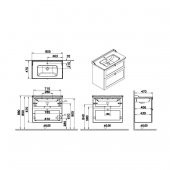 Vitra Root Classic 80 cm Beyaz Çekmeceli Banyo Dolabı Alt Modül Lavabo thumbnail 2
