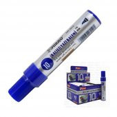 Mavi Permanent Markör Marker Kesik Uçlu Koli Kalemi Mavi 10 mm Mr-6010 6 Adet - 2