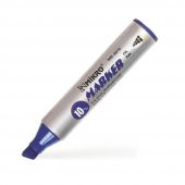 Mavi Permanent Markör Marker Kesik Uçlu Koli Kalemi Mavi 10 mm Mr-6010 6 Adet - 3
