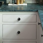 Düğme Kulp Çekmece Dolap Kapak Kulpu Kulbu Metal Mat Siyah thumbnail 5