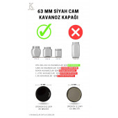 Gün Kapak TWİST OF 63 MM Siyah Cam Kavanoz Kapağı 20 Adet - 1