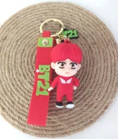 BTS Karakter Figür Silikon Anahtarlık Çanta Süsü Oyuncak Aksesuar thumbnail 1