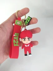 BTS Karakter Figür Silikon Anahtarlık Çanta Süsü Oyuncak Aksesuar thumbnail 2