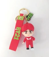 BTS Karakter Figür Silikon Anahtarlık Çanta Süsü Oyuncak Aksesuar thumbnail 3