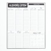 Alışveriş Listesi - Yapışkansız Tutunan Akıllı Kağıt  & Silgili Tahta Kalemi Hediyeli thumbnail 3