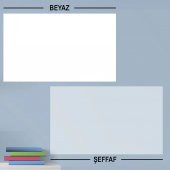 1  Şeffaf - 1  Beyaz Yapışkansız Tutunan Akıllı Kağıt * 60-100 Cm * (2'si Bir Arada) - 1