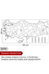 4LÜ Harita Seti -  Yapışkansız Tutunan Akıllı Kağıt & Silgili Tahta Kalemi - 5