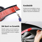 Üniversal Elastik Çamurluk Dodik Seti Poliüretan Çamurluk Kaplaması 45 mm x 6 metre Montaj Setli Siyah thumbnail 7