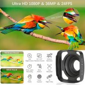 YEEHAO Video Kamera 1080P 36MP 3.0 İnç IPS Dokunmatik Ekran IR Gece Görüş 16X Harici Mikrofon - 4