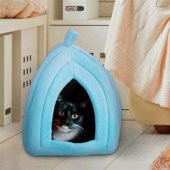 BUFFER® Pet Hut Polar Kedi ve Köpek Yatağı - Mavi - 1