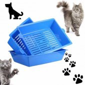 BUFFER® 3 Aşamalı Elekli Çok Kolay Temizlenen Açık Kedi Tuvaleti Kutusu - 1
