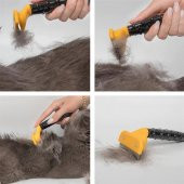 BUFFER® Fubminator Kedi Köpek Tüy Toplama Tarağı  Kaşıma Aparatı 4,5 Cm - 3