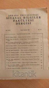 ANKARA ÜNİVERSİTESİ SİYASAL BİLGİLER FAKÜLTESİ DERGİSİ  Cilt: XLIV  Ocak-Haziran  1989   No: 1-2 - 1
