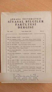 ANKARA ÜNİVERSİTESİ SİYASAL BİLGİLER FAKÜLTESİ DERGİSİ  Cilt: XLIII  Ocak-Haziran  1988   No: 1-2 - 1