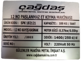 Çağdaş 12 No Kayış Kasnaklı Paslanmaz Et Kıyma Makinesi 220v - 2