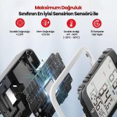 ThermoPro TP358 Telefon Kontrollü, Saatli, Takvimli, İç Mekan Sıcaklık ve Nem Ölçer Termometre - 5
