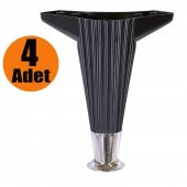 Mobilya Kanepe Masa Sehpa Ayağı Baza Ayak Siyah 17 cm (4 Adet) - 1