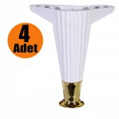 Mobilya Kanepe Masa Sehpa Ayağı Baza Ayak Beyaz 17 cm (4 Adet) - 1