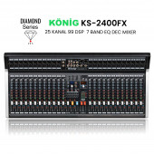 König KS-2400 25 Kanal 99 Dsp Effect 3 Band Eq Diamond Serisi Dec Mixer - 1
